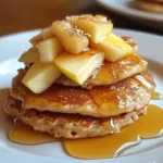 Apfelpfannkuchen mit Haferflocken ohne Mehl zum Frühstück