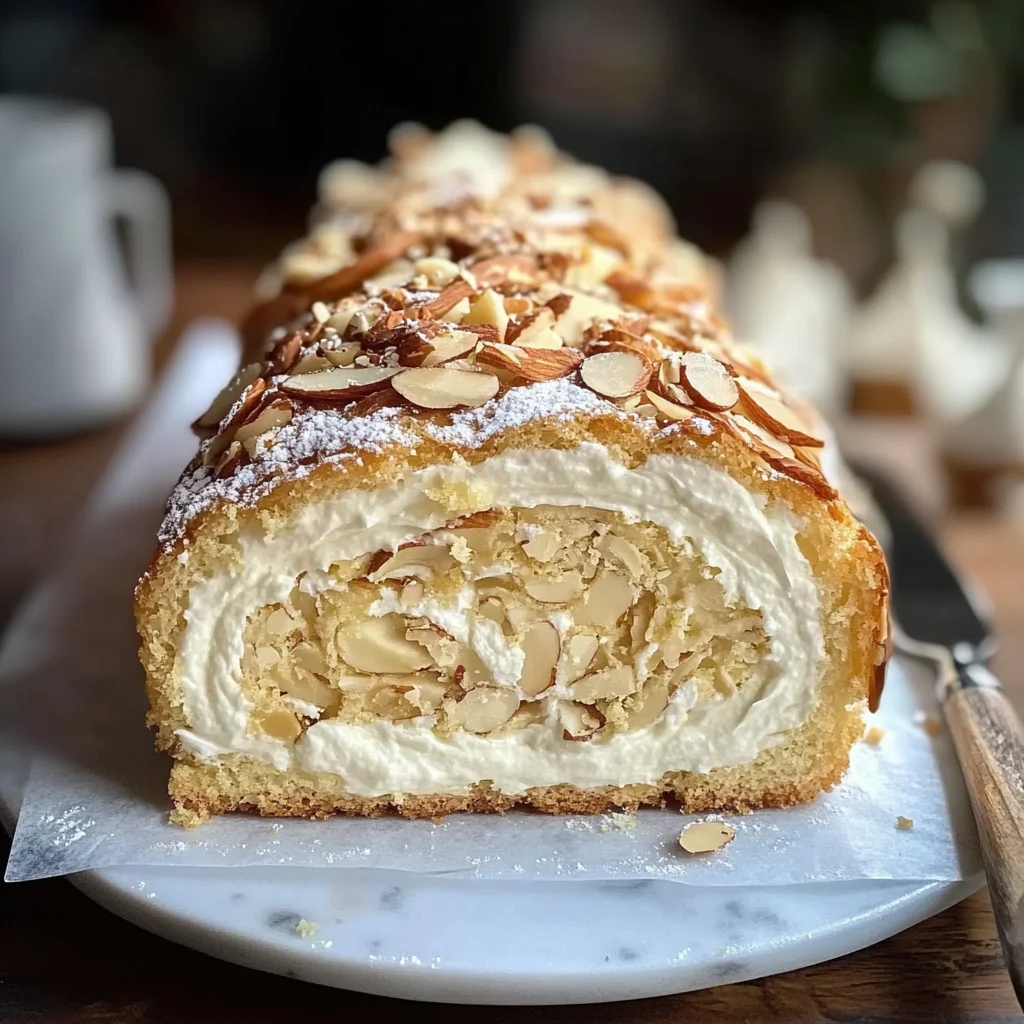 Bienenstich-Biskuitrolle