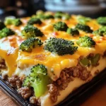 Fitness-Auflauf mit Brokkoli und Hackfleisch