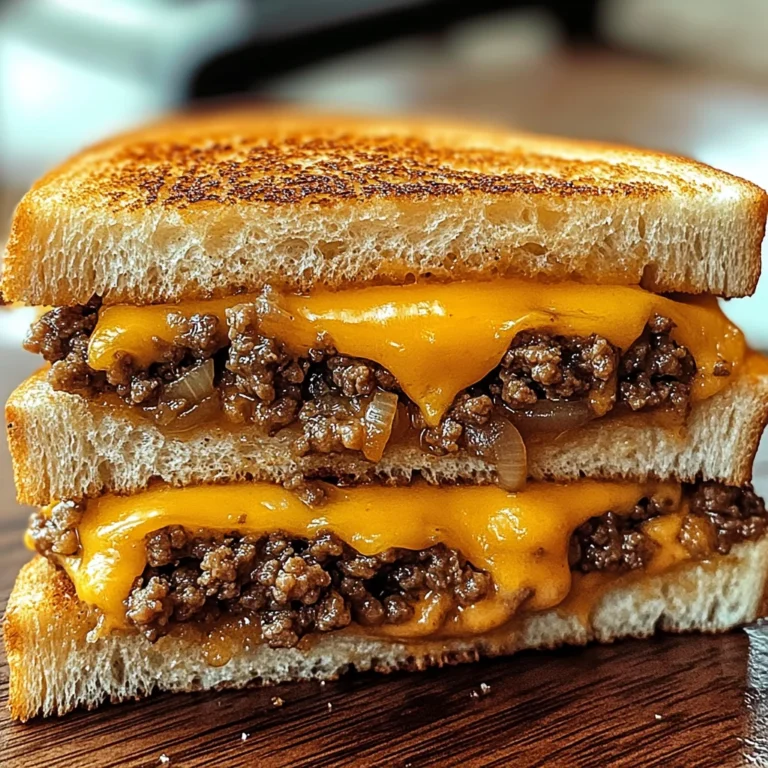 Gegrilltes Käsesandwich mit Rinderhackfleisch