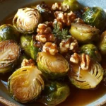 Gerösteter Rosenkohl mit Walnüssen und Honig