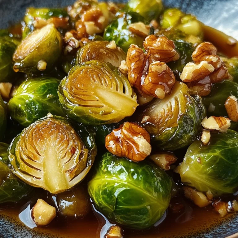 Gerösteter Rosenkohl mit Walnüssen und Honig