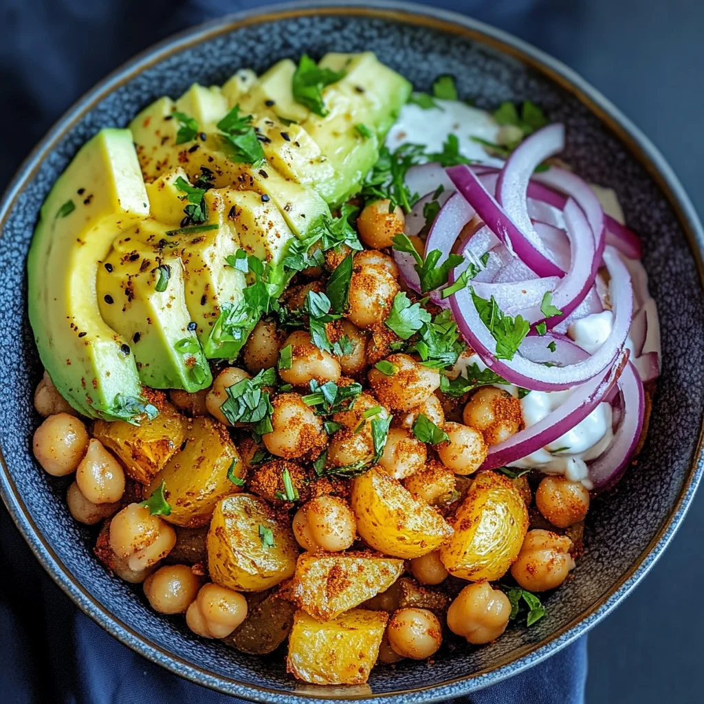 Kartoffel-Kichererbsen-Bowl