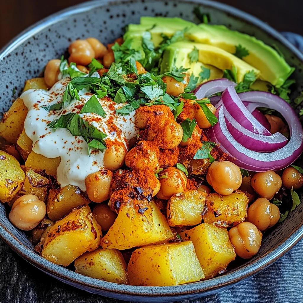 Kartoffel-Kichererbsen-Bowl