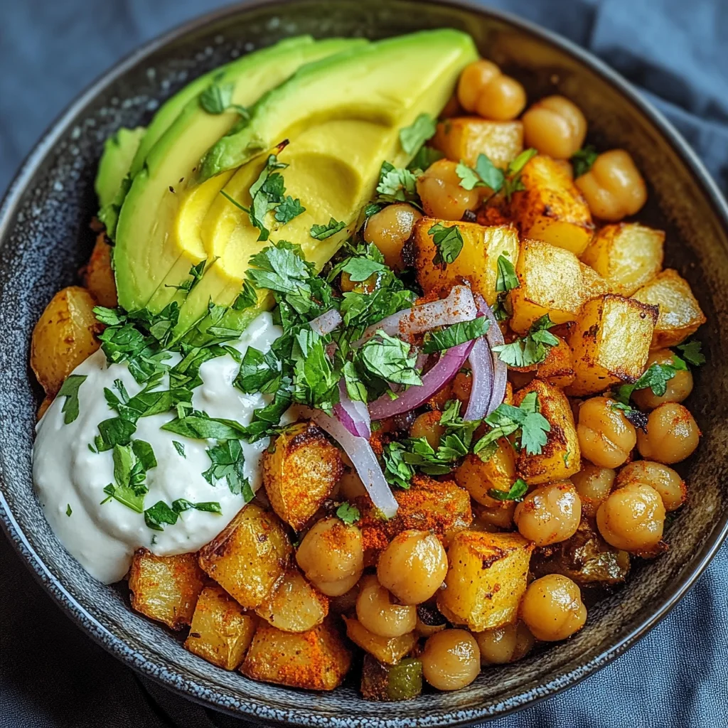 Kartoffel-Kichererbsen-Bowl