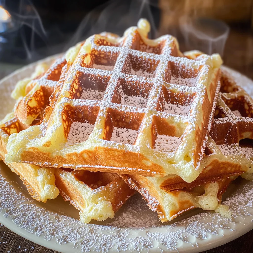 Knusprige Belgische Waffeln mit Hefe