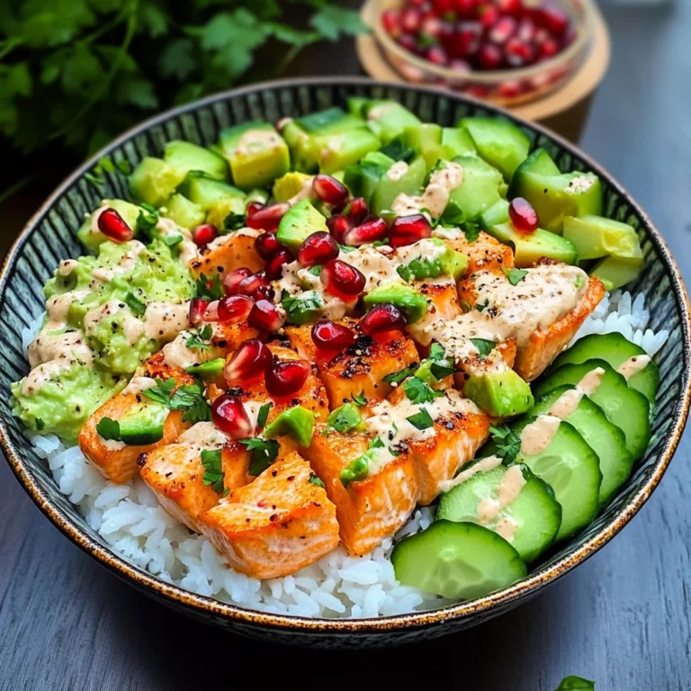 Lachs Bowl mit Reis