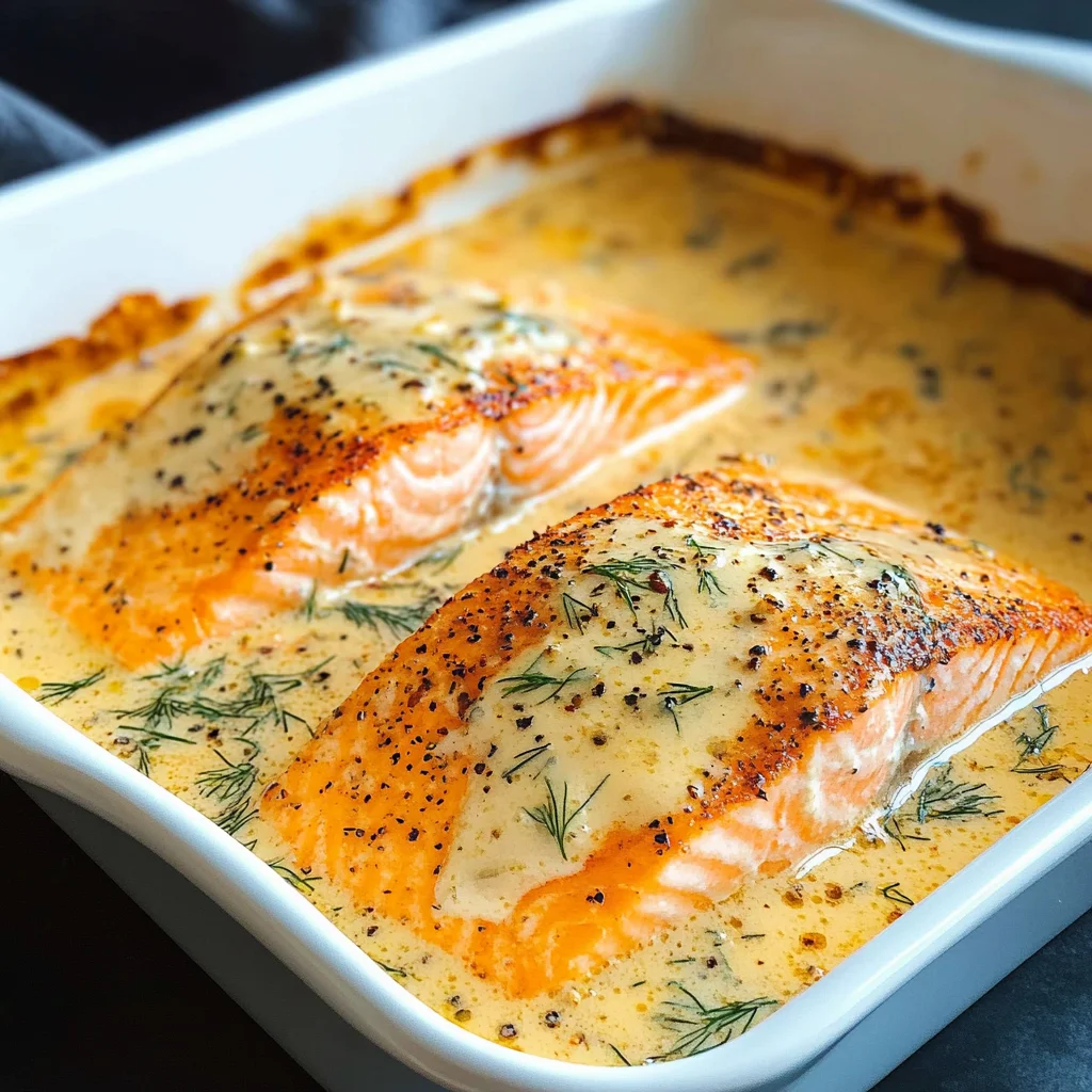 Lachs Sahne Gratin - einfaches Rezept mit Sahne-Soße