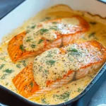 Lachs Sahne Gratin - einfaches Rezept mit Sahne-Soße