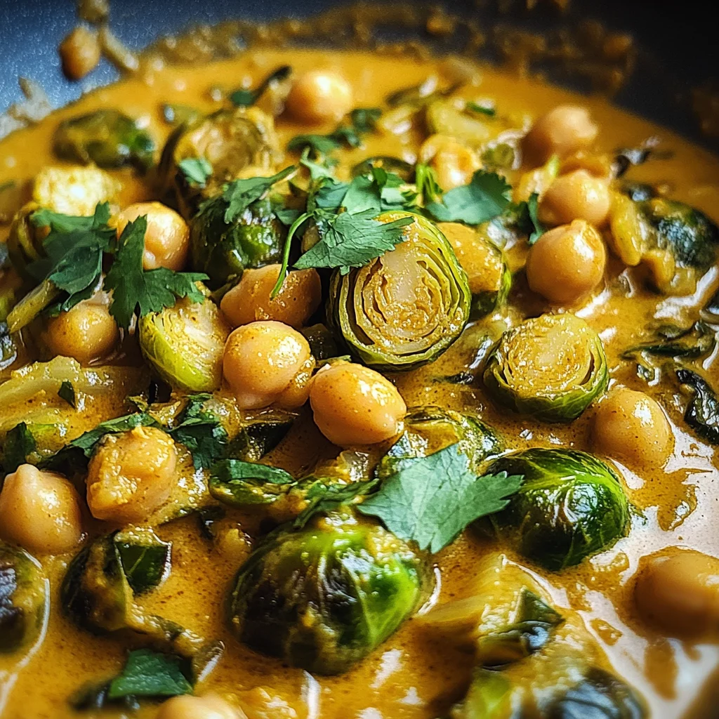 Rosenkohl-Curry mit Kichererbsen