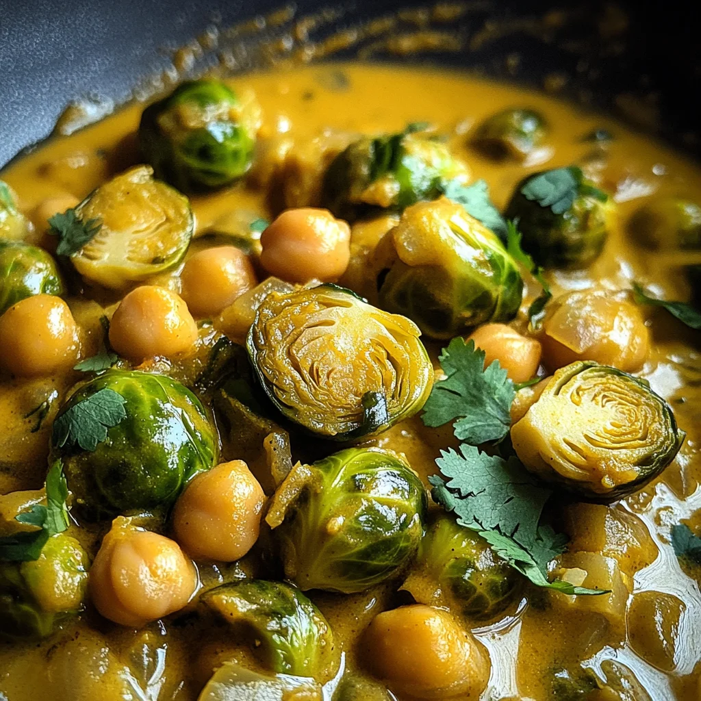 Rosenkohl-Curry mit Kichererbsen