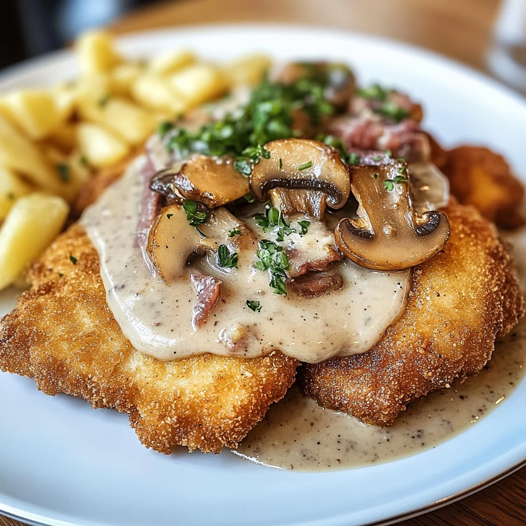 Traditionelles Deutsches Jägerschnitzel