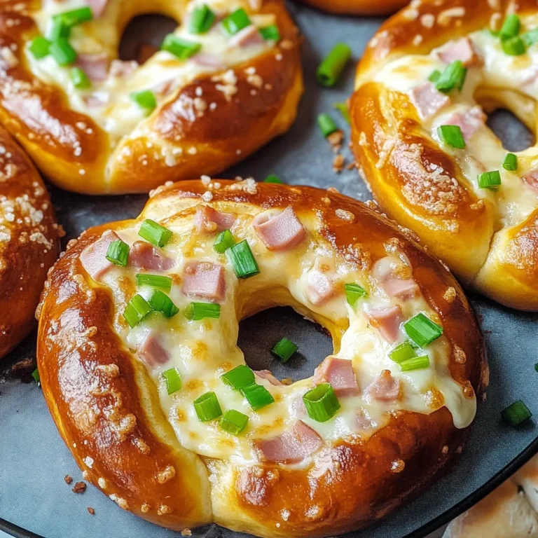 Überbackene Brezeln mit Schinken & Käse