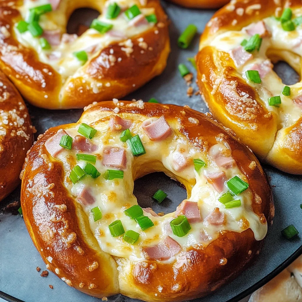 Überbackene Brezeln mit Schinken & Käse