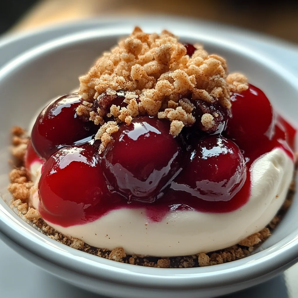 Zimtcreme mit Kirschsoße und Amaretti