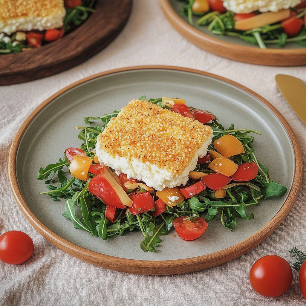 Leckerer Gebackener Feta auf Rucolasalat – Einfach & Schn…