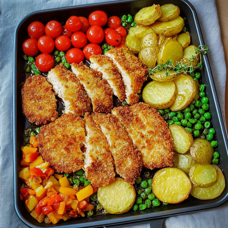 Knusprige Panierte Parmesan Hähnchenschnitzel aus dem Ofen