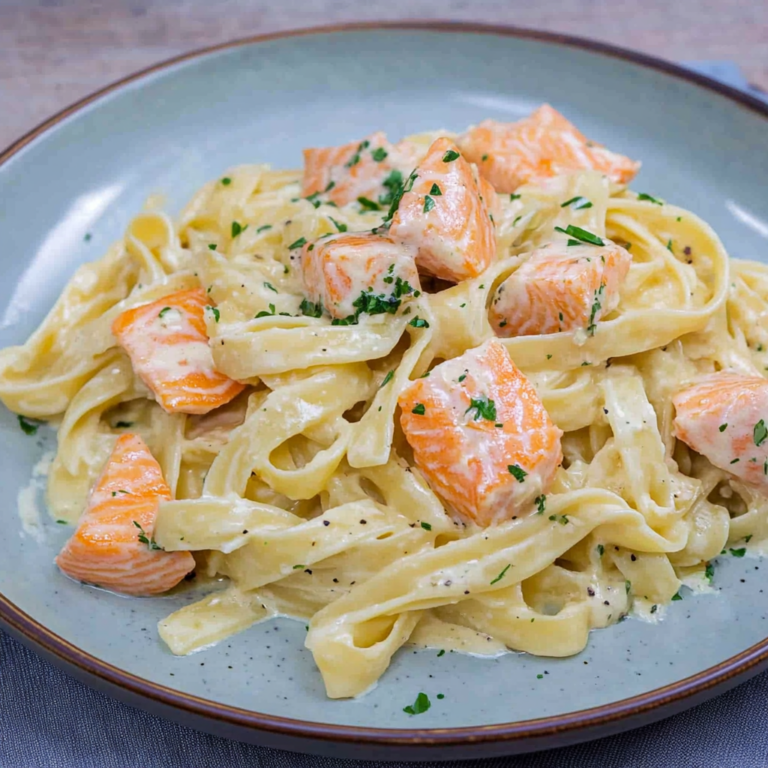 Perfekte Pasta mit Lachs und Sahnesoße – Einfach & Lecker