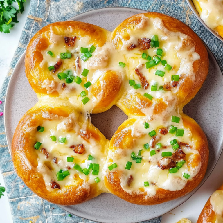 Köstliche Überbackene Brezeln mit Schinken & Käse Rezept