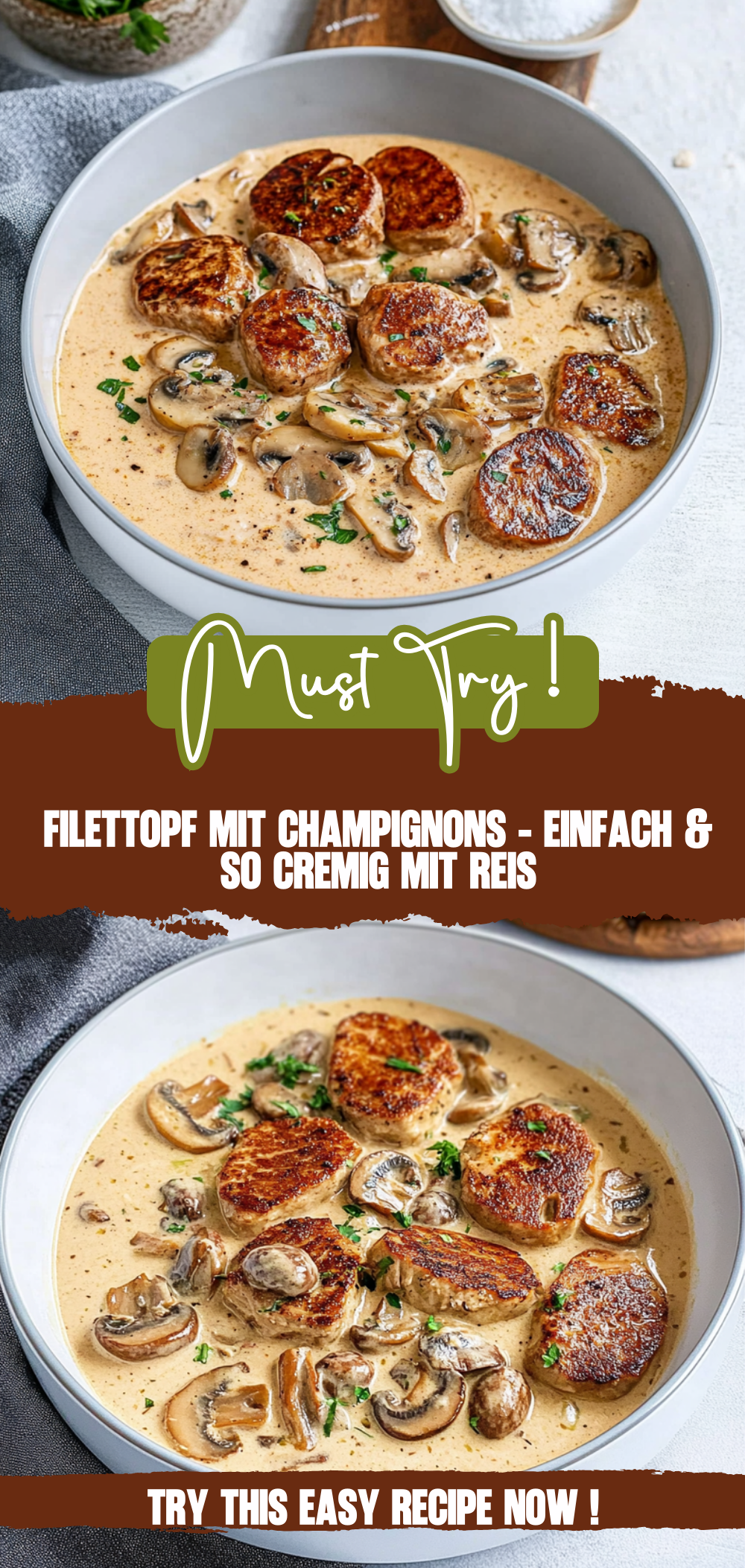Filettopf mit Champignons - einfach & so cremig