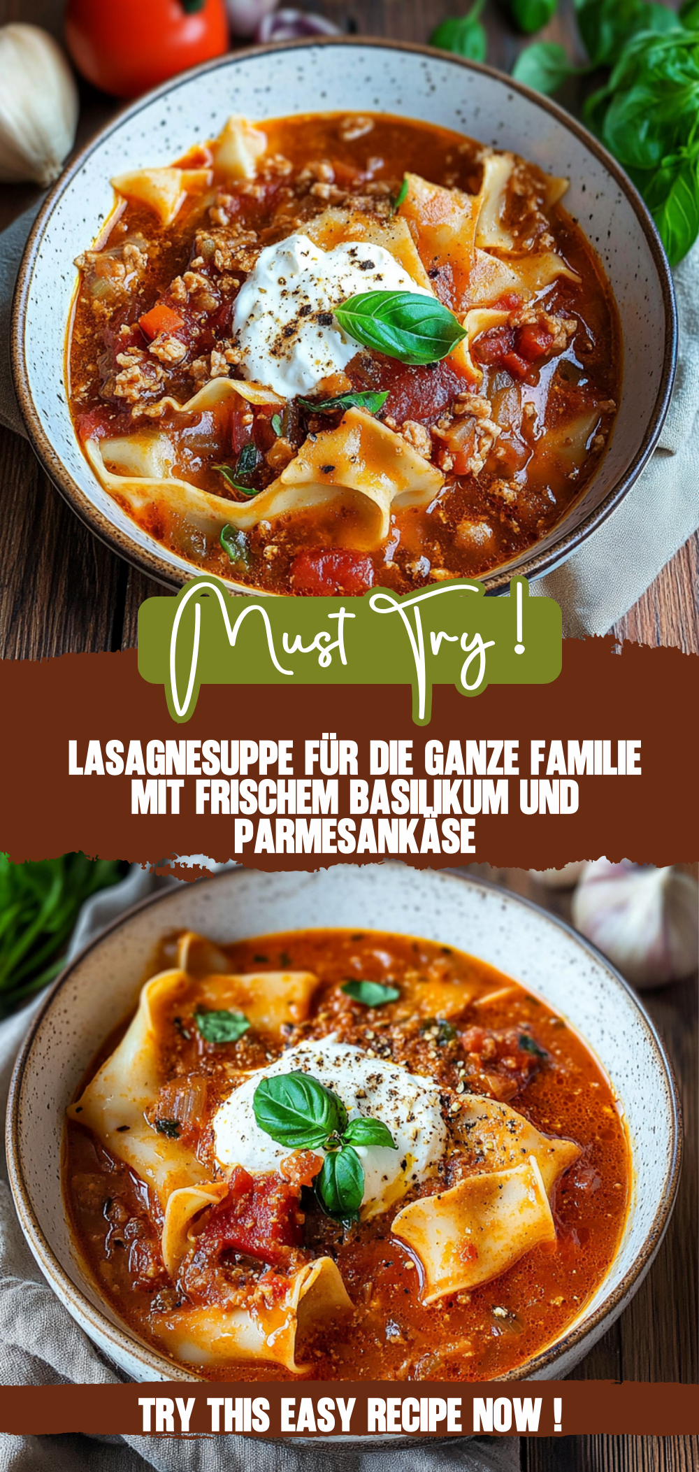 Lasagnesuppe für die ganze Familie