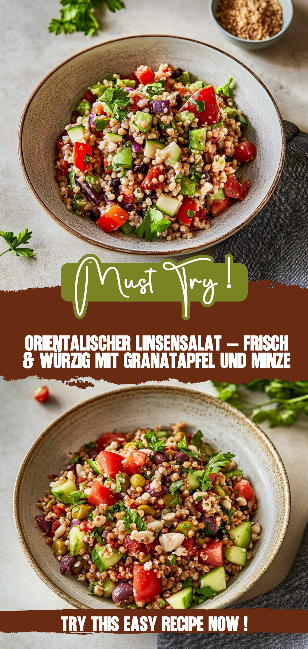 Orientalischer Linsensalat – frisch & würzig