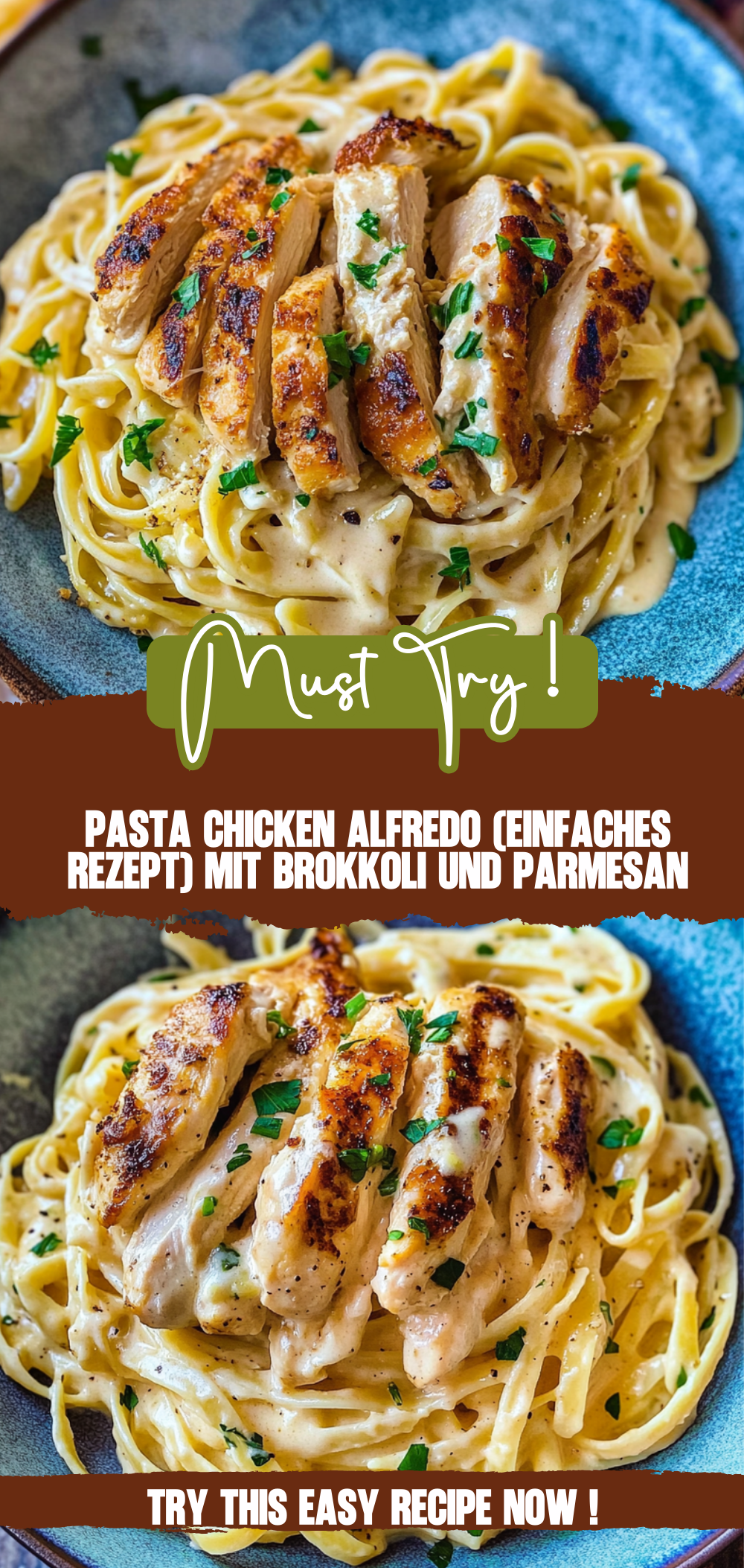 Pasta Chicken Alfredo (einfaches Rezept)