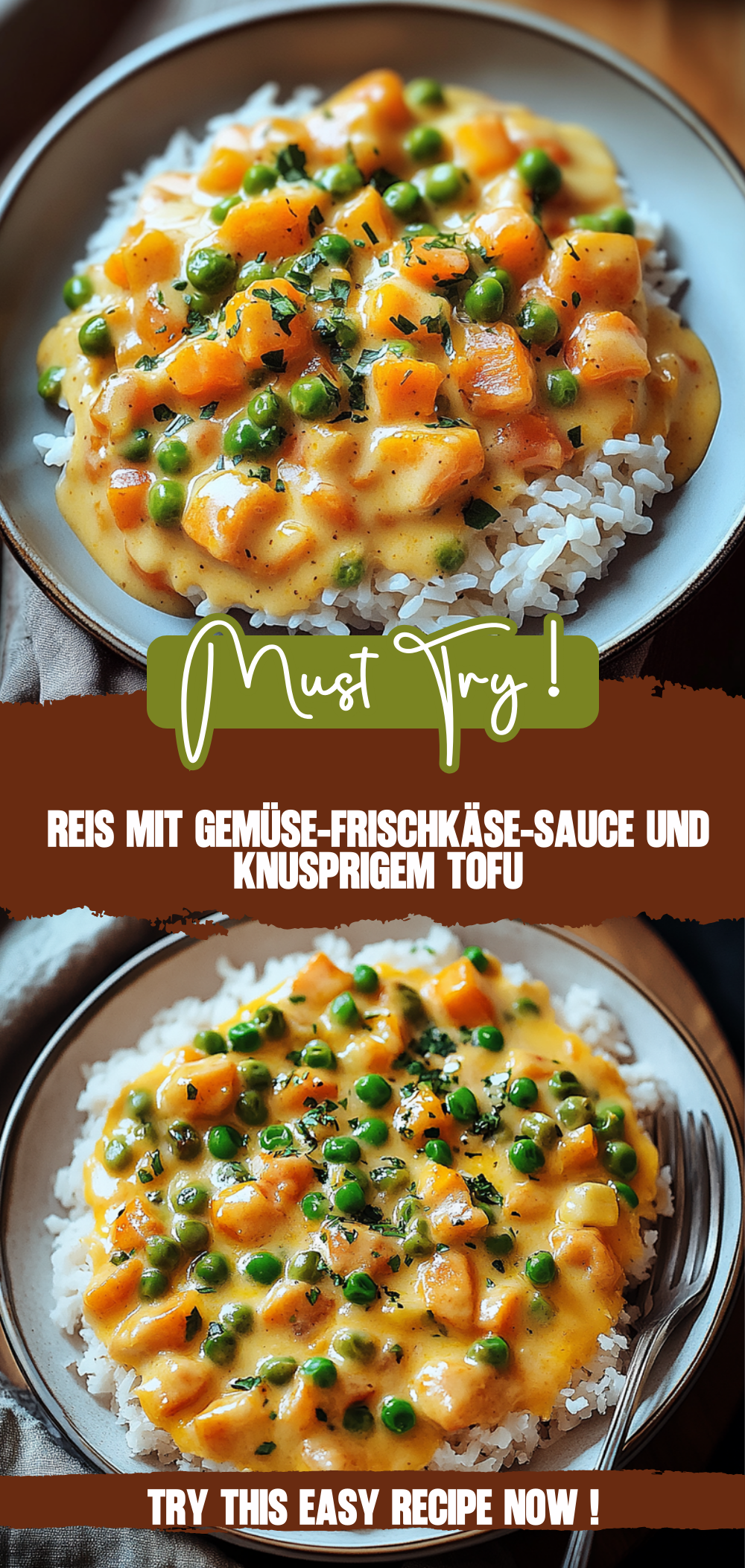 Reis mit Gemüse-Frischkäse-Sauce