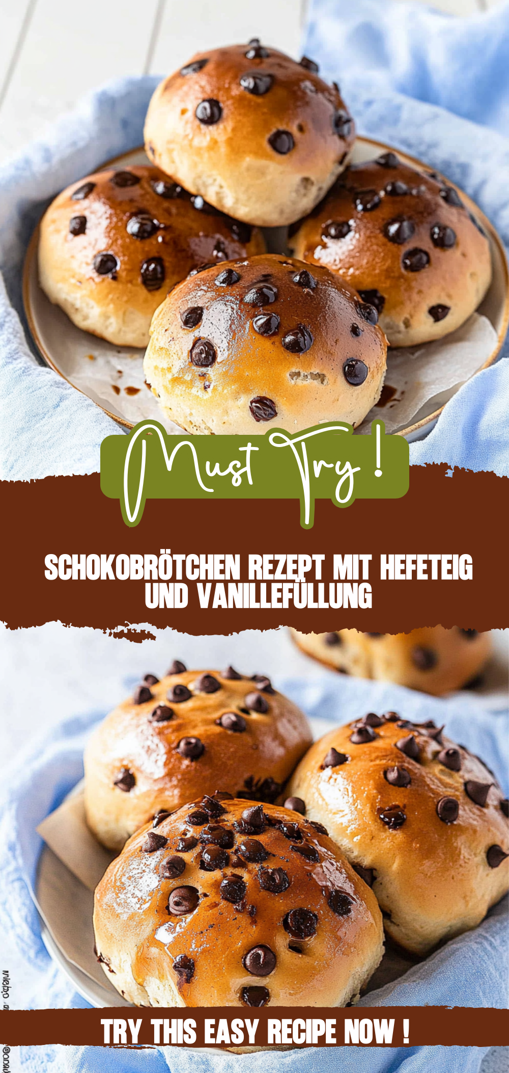Schokobrötchen Rezept mit Hefeteig