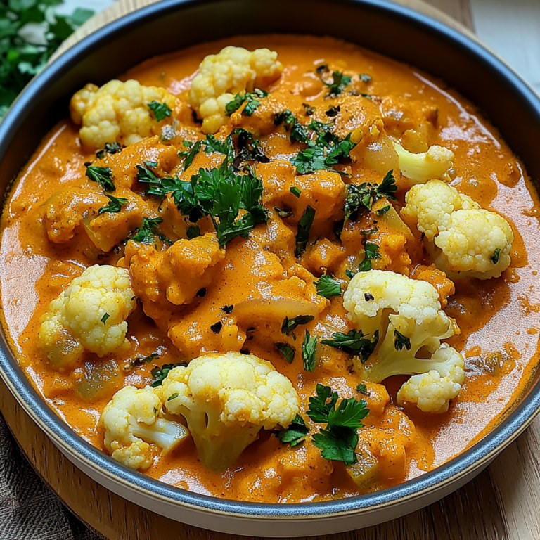 Verführerisches Blumenkohl Curry aus dem Backofen