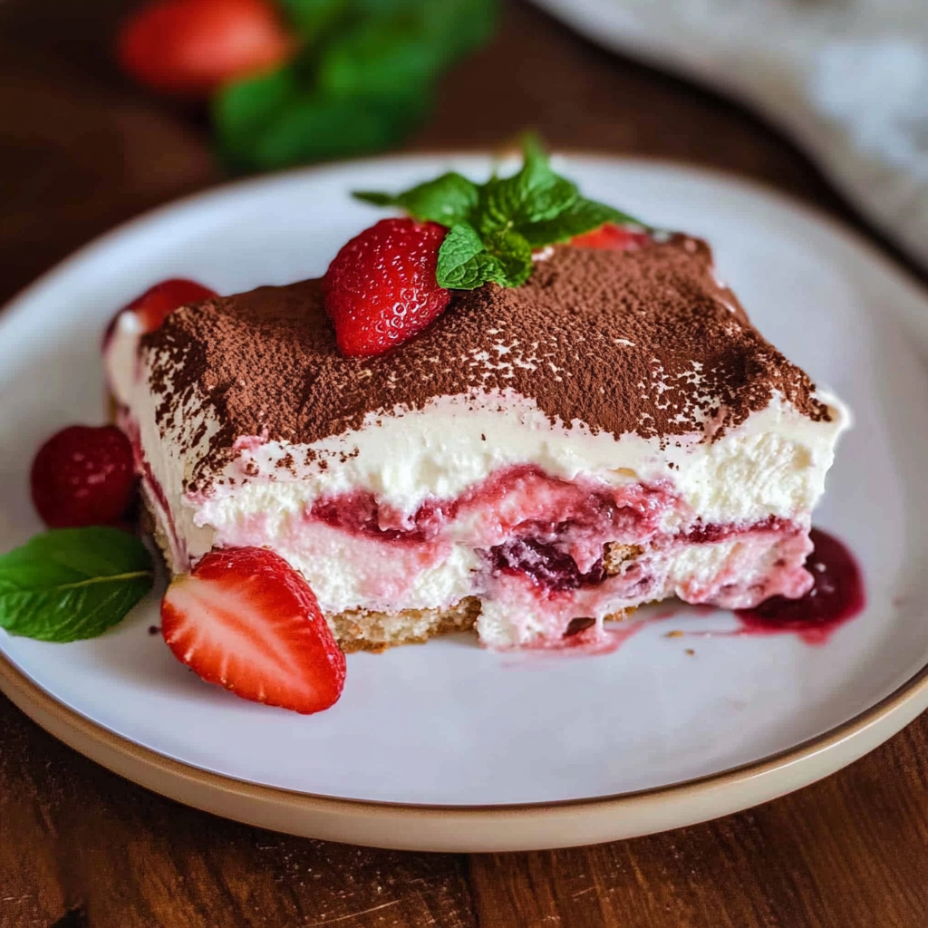 Cremiges Erdbeer Tiramisu – Ohne Ei, Einfach Genießen!