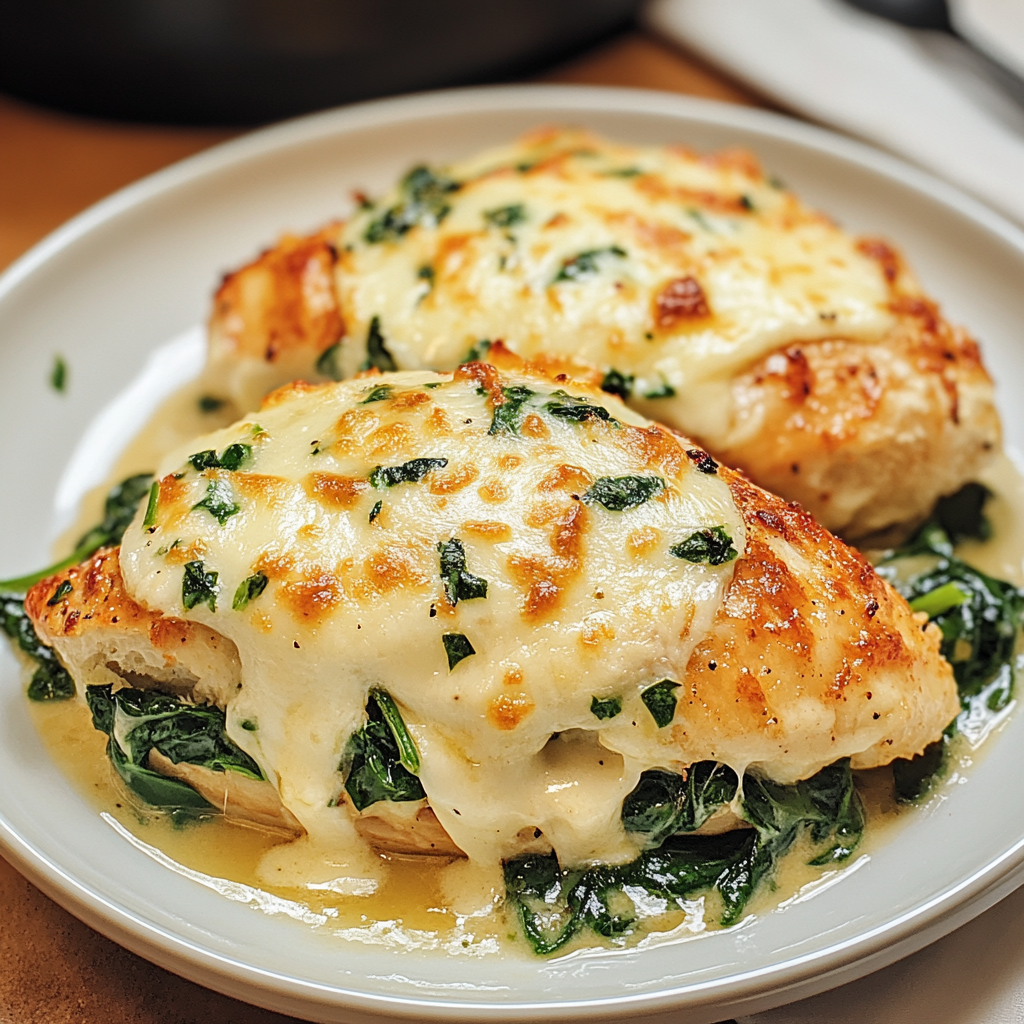 Unglaubliche Gefüllte Hähnchenbrust mit Frischkäse & Spinat