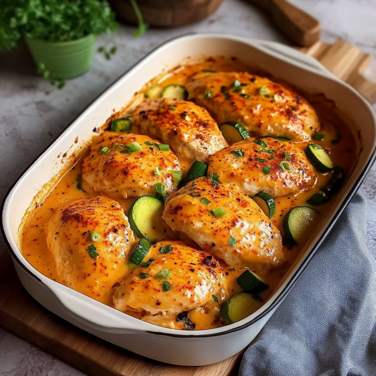 Verführerische Hähnchenbrust in Frischkäsesoße aus dem Ofen