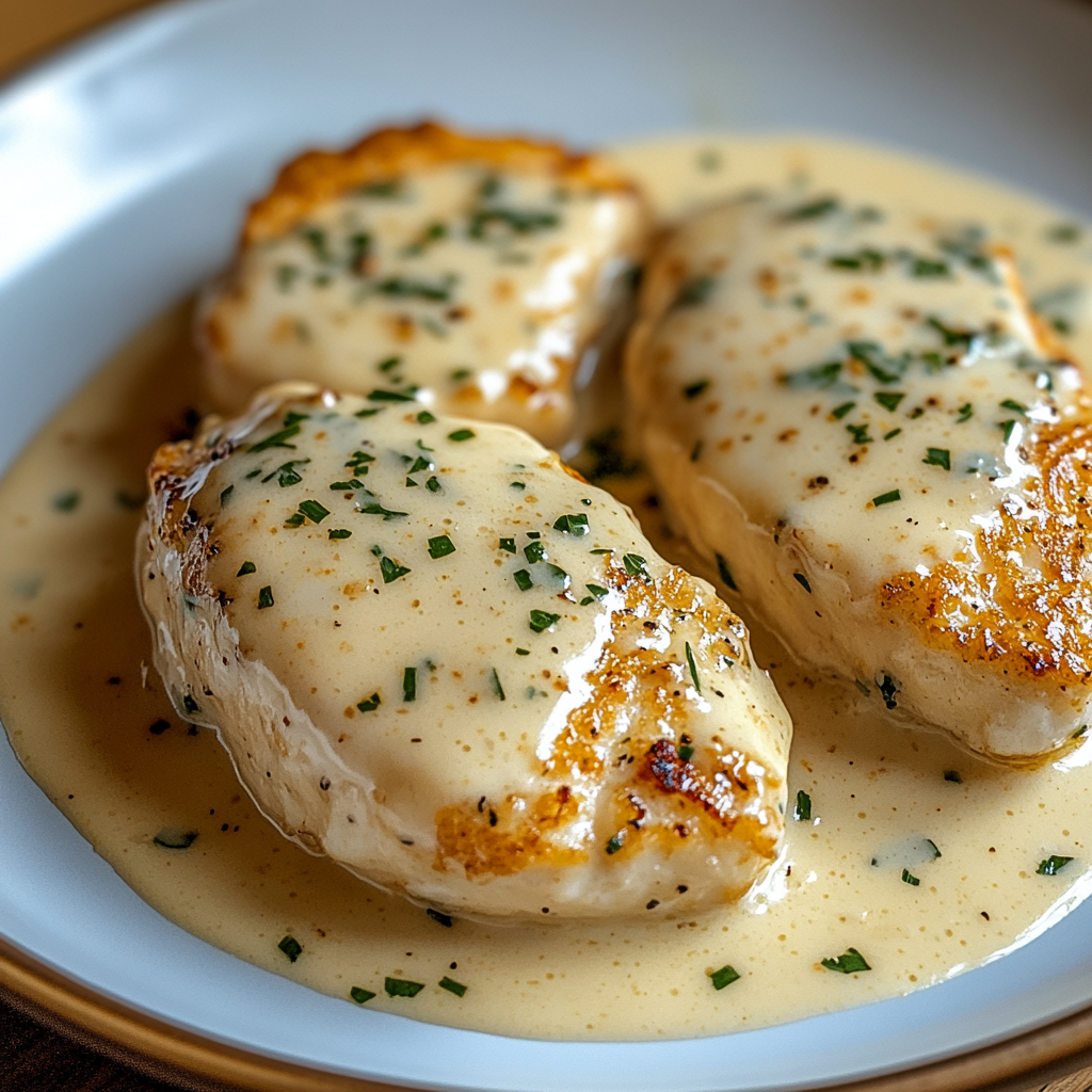 Verführerisches Hähnchenfilet in Frischkäse-Parmesan-Soße