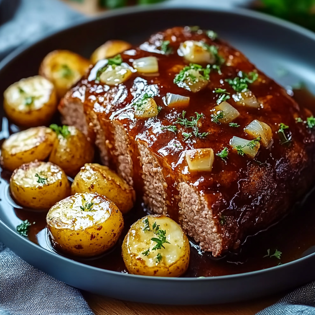 Herzhafter Hackbraten mit Ofenkartoffeln – Einfach und Le…