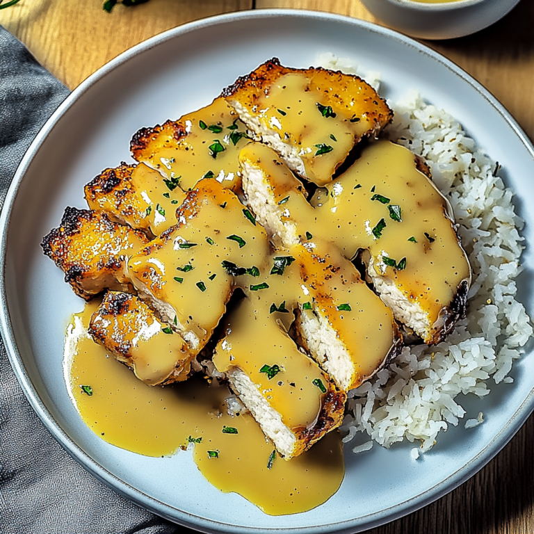 Verführerisches Honig Senf Hähnchen mit Reis Rezept