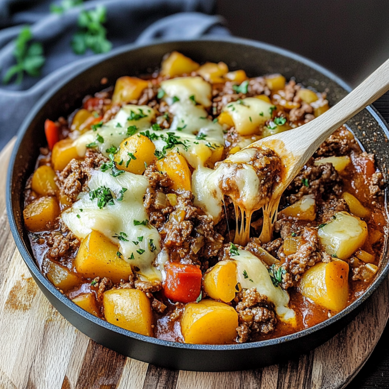 Köstliche Kartoffelpfanne mit Hackfleisch in 30 Minuten