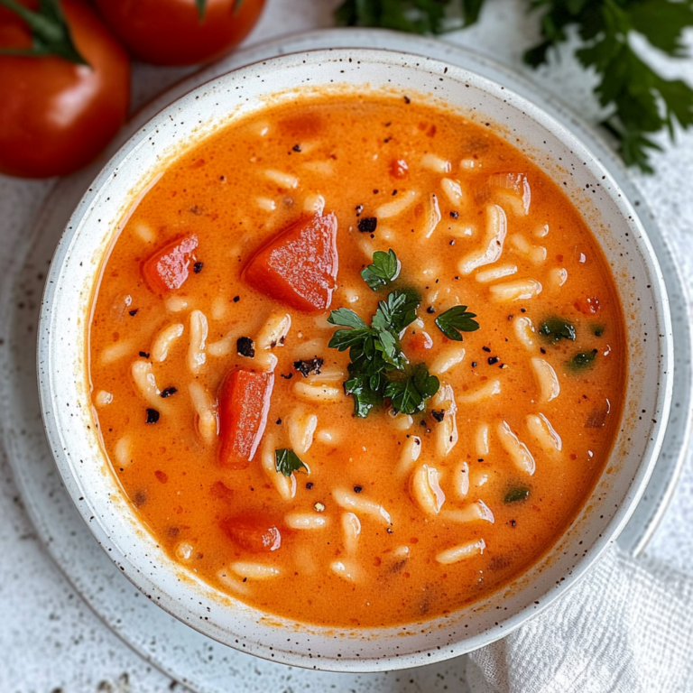 Cremige Tomatensuppe mit Reis – Einfach & Lecker!