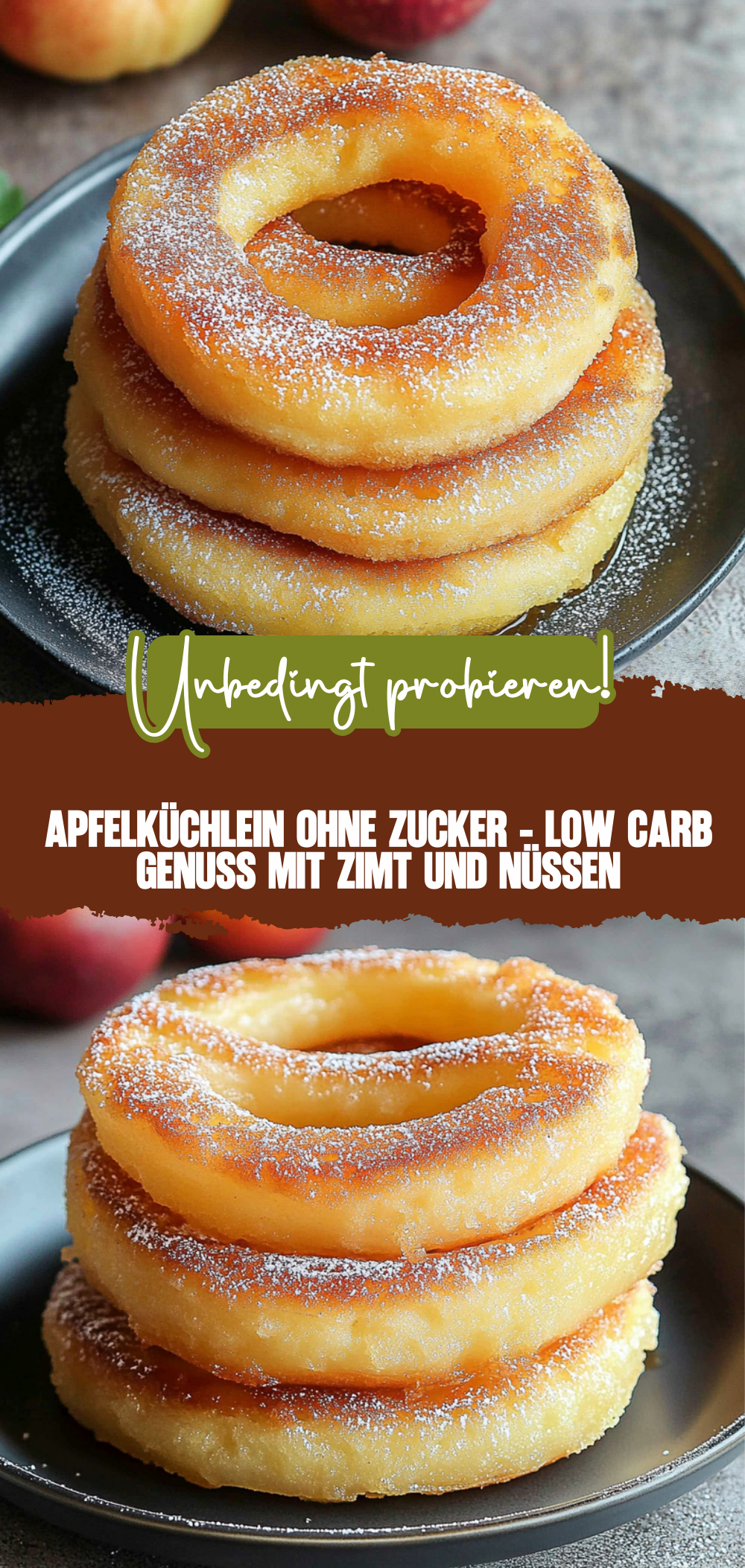 Apfelküchlein ohne Zucker - Low Carb Genuss