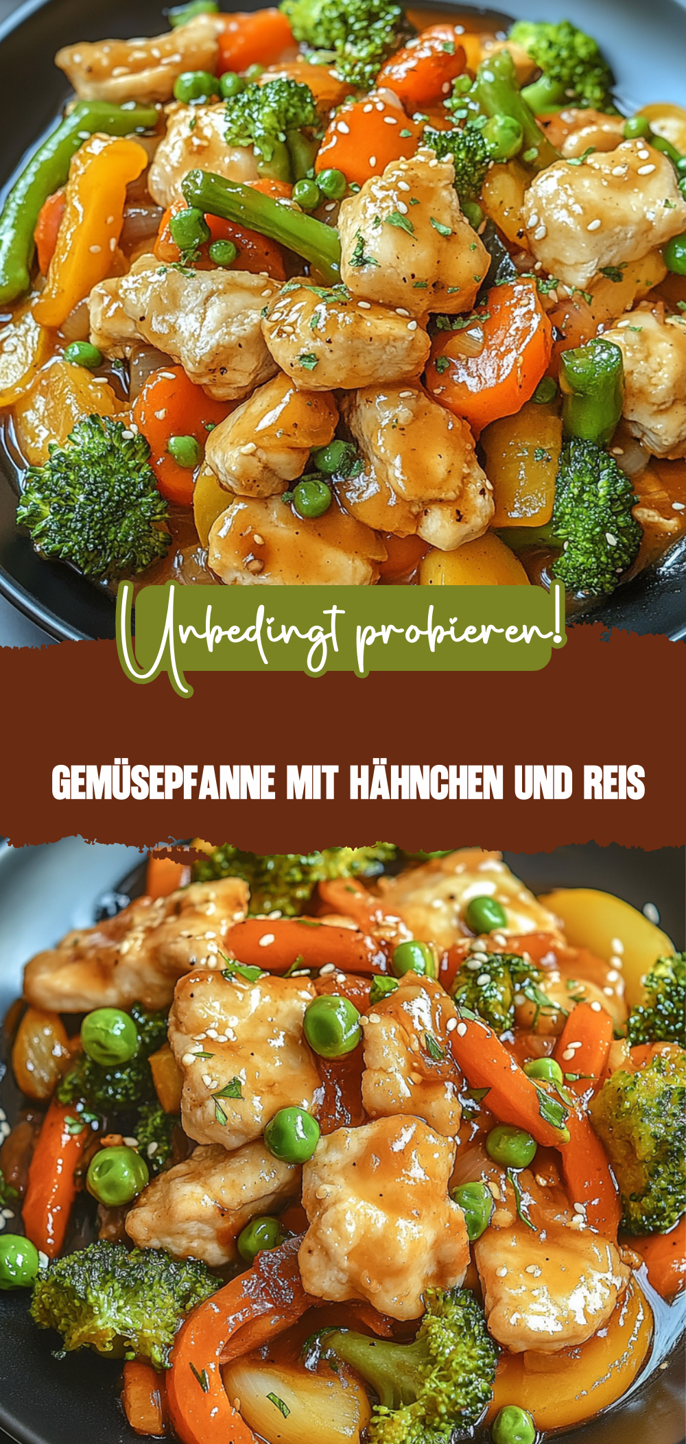 Gemüsepfanne mit Hähnchen