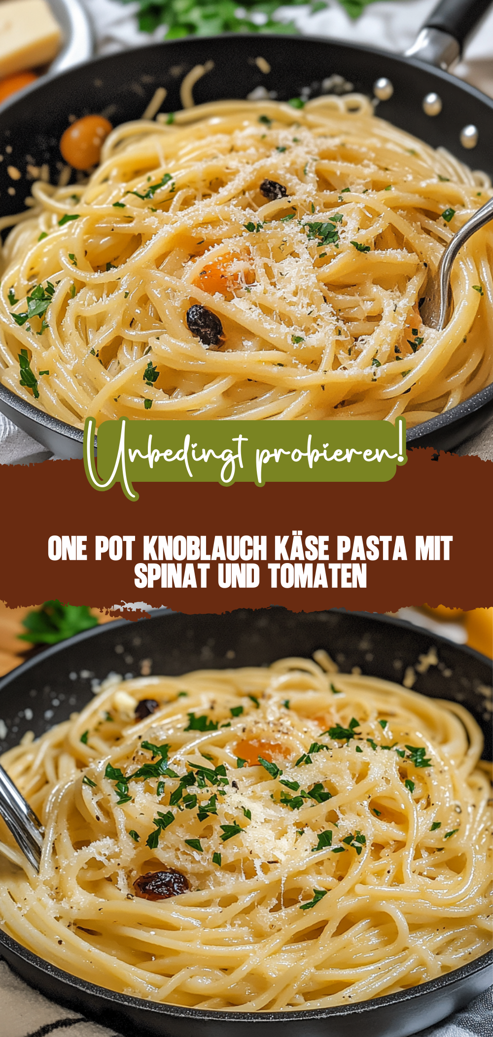 One Pot Knoblauch Käse Pasta