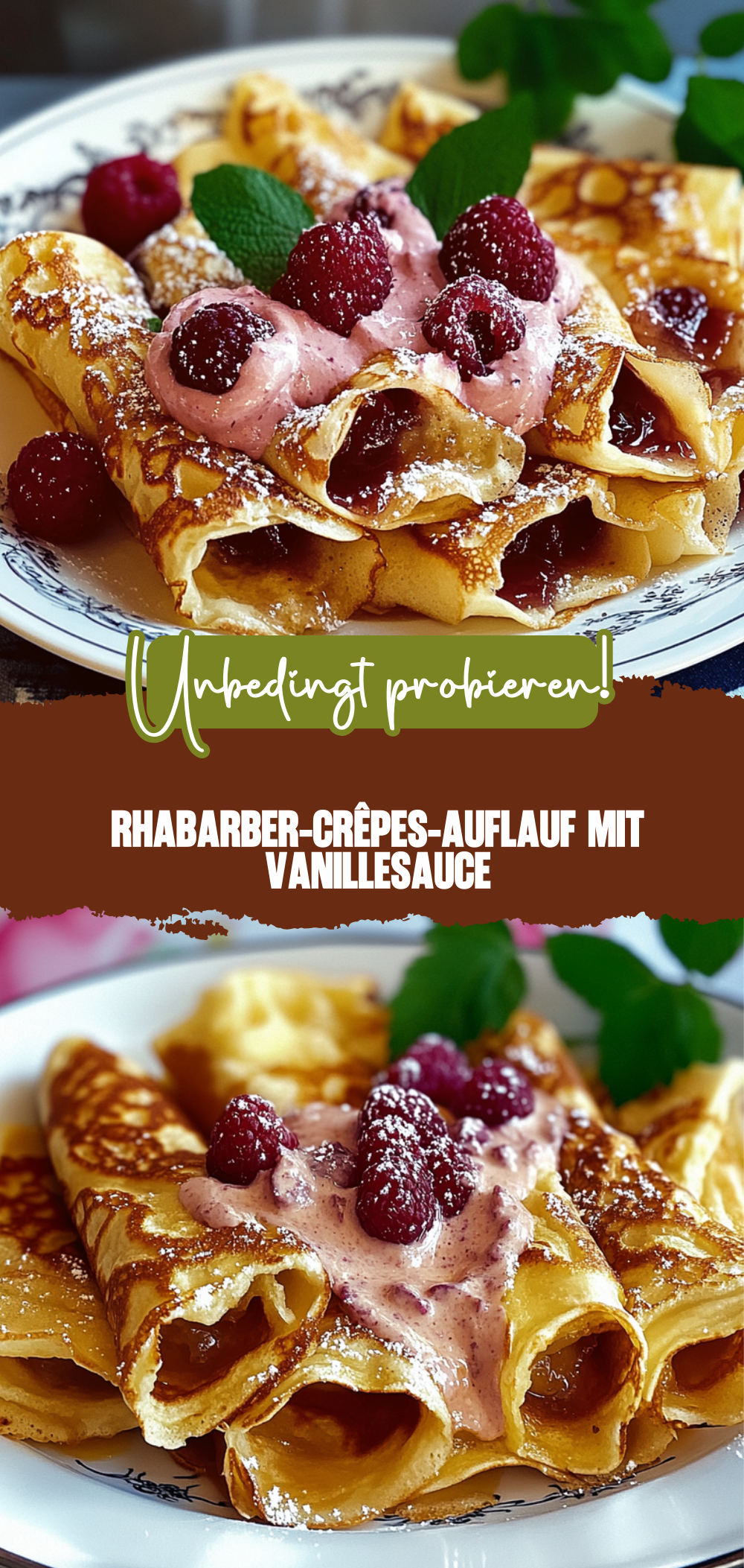 Rhabarber-Crêpes-Auflauf