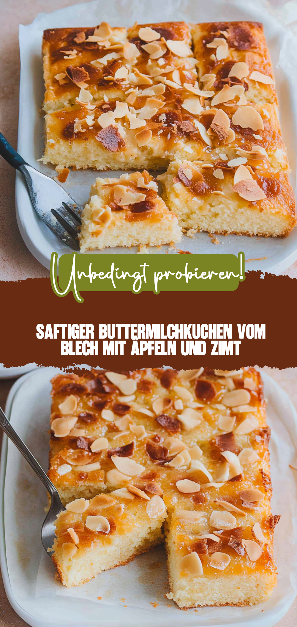 Saftiger Buttermilchkuchen vom Blech