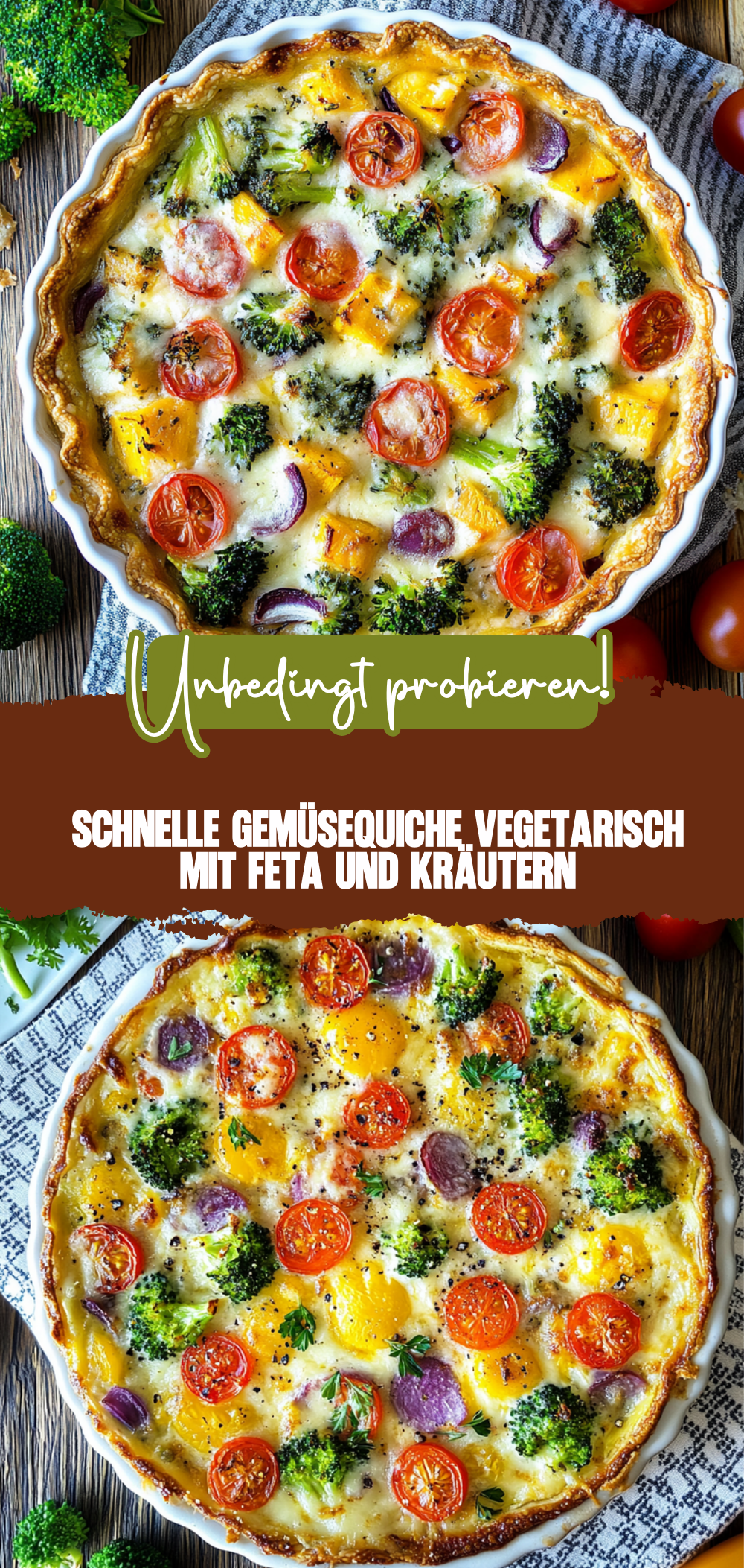 Schnelle Gemüsequiche vegetarisch